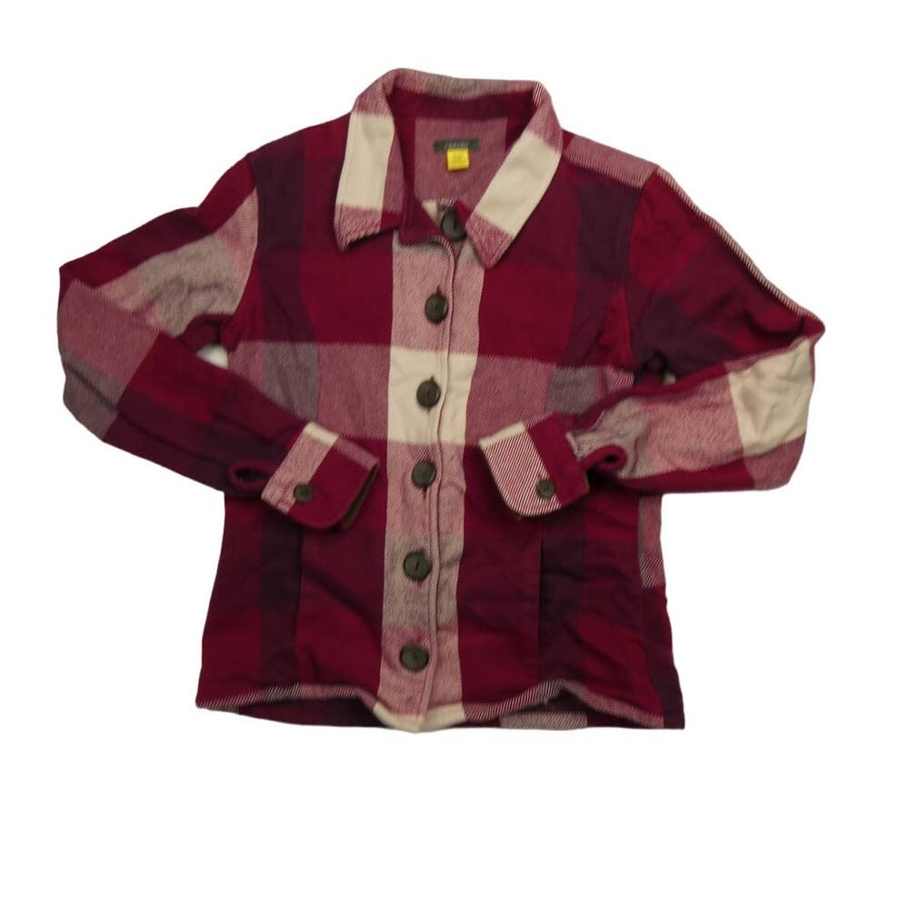 NEW women's Cabela's large button plaid flannel shirt, size: small